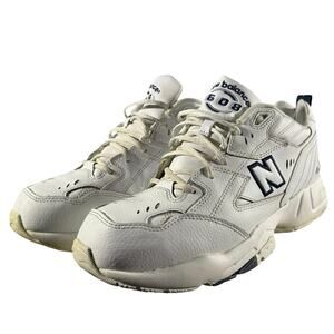 New Balance 608 Men's White Leather Athletic Shoes Size 11 4E Walking Sneakers
